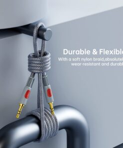 Ruaeoda 3.5mm Aux Audio Cable 30 ft, AUX Cord Braid 3.5mm to 3.5 mm Stereo Audio Cable 1/8 Shielded AUX Headphone Cable Extension Male to Male Outdoor Auxillary Stereo Audio Cable Cord 30 Feet 12 71KzwNxyRL