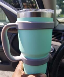 STRATA CUPS GReY30oz Tumbler Handle For YETI tumbler, RTIC TUMBLER, OZARK trail tumbler, SIC, YETI CUP & Other Tumblers – No Slip Grip - BPA FREE Gray 29 71L 11RCyOL