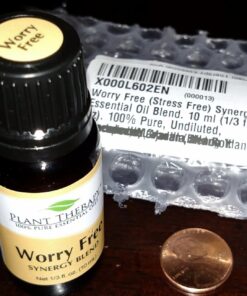 Plant Therapy Worry Free Essential Oil Blend 10 mL (1/3 oz) Calming Relief Blend 100% Pure, Undiluted, Natural Aromatherapy, Therapeutic Grade 0.34 Fl Oz (Pack of 1) 23 71L 4i6q9BL