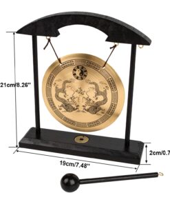 Alternative view of Zen Art Brass Feng Shui Desktop Gong For Home Office Table Decor Collectible Figurines