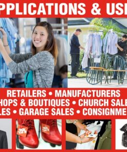 Amram Clothing Tagging Gun, Comfort Grip Model, Price Tag Attacher, Kit Includes Gray Standard Tagger, 1,250 2-in Barbs, 5 Needles; for Manufacturers, Retail, Boutiques, Consignment, Yard Sales 1,250 2-in Attachments, 5 Needles 24 71L0QtN0sL 1