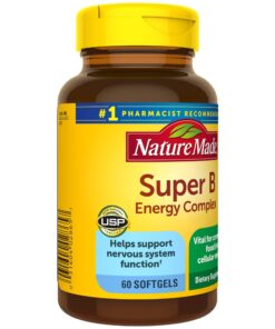 Nature Made Super B Energy Complex, Dietary Supplement for Brain Cell Function Support, 60 Softgels, 60 Day Supply 60 Count 31 71L0mmuVxgL