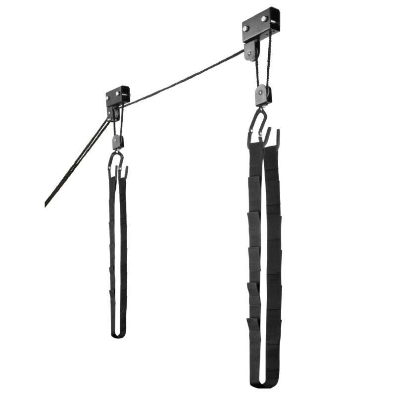 Kayak Storage Hoist - Overhead Pulley System with 125lb Capacity for Canoes, Bikes, Ladders, and More - For up to 12-Foot Ceilings by Rad Sportz 1 Traditional