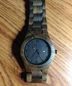 Bewell W086B Mens Wooden Watch Analog Quartz Lightweight Handmade Wood Wrist Watch ebony wood 21 71L1wsYAmuL