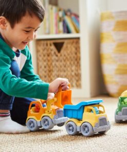 Green Toys Construction Vehicle Set, 3-Pack - Pretend Play, Motor Skills, Kids Toy Vehicles. No BPA, phthalates, PVC. Dishwasher Safe, Recycled Plastic, Made in USA. 26 71L2sNFuCSL
