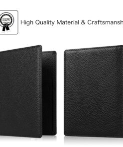 Fintie Passport Holder, Slim Travel Wallet RFID Blocking Card Case Cover Passport Cover Protector Travel Essentials with Credit Card Slots for Women/Men Black 16 71L3xWxEywL