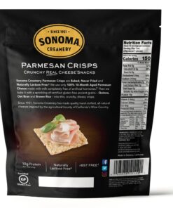 Sonoma Creamery - Cheese Crisps, Parmesan, 10 Oz (1 Count) | Savory Snack | High Protein | Low Carb | Gluten Free | Keto-Friendly Parmesan Cheese 10 Ounce (Pack of 1) 13 71L4AsqZ03L