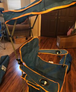 Quik Shade MAX Shade Relaxing Chair With Cup Holders, Foldable, Aluminum, Blue 59 71L4N4VJNsL