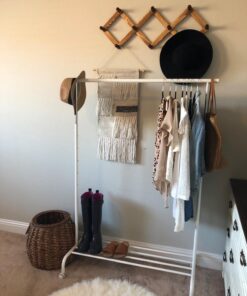 MyGift 10 Hook Burnt Wood Wall Mounted Expandable Accordion Peg Coat Rack Hanger for Entryway, Mudroom or Garage 1 Rack 37 71L4bEHHAOL