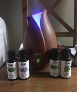 NOW Essential Oils, Ultrasonic Faux Wood Aromatherapy Oil Diffuser, Contemporary Design, Extremely Quiet Heat Free, Color Changing LED Diffuser 29 71L4bX1a0TL