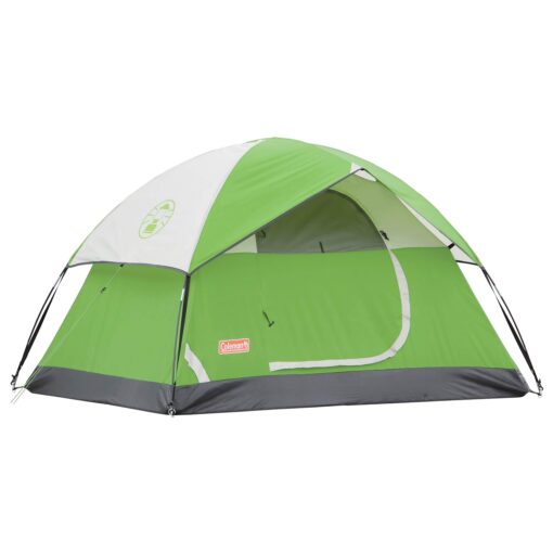 Coleman Sundome Camping Tent, 2/3/4/6 Person Dome Tent with Snag-Free Poles for Easy Setup in Under 10 Mins, Included Rainfly Blocks Wind & Rain, Tent for Camping, Festivals, Backyard, Sleepovers Palm Green 3 Person