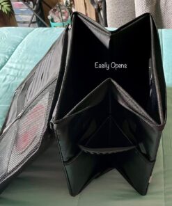 EXLIFBAG File Organizer, Fireproof File Box with Lids, Important Document Organizer Box with Lock, Portable File Folder Organizer with Handle Black 1 Layer 86 71L6hOu71EL