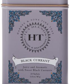 Harney & Sons Caffeinated Tea Tin Sachets, Black Currant, 20 Count 20 Count (Pack of 1) 15 71L76Od2KUL