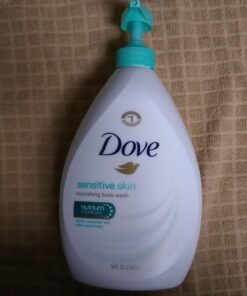 Dove Body Wash with Pump Sensitive Skin Hypoallergenic, Paraben-Free, Sulfate-Free, Cruelty-Free, Moisturizing Skin Cleanser Effectively Washes Away Bacteria While Nourishing Skin 30.6 oz Unscented 30.6 Fl Oz (Pack of 1) 38 71L7g7KxziL
