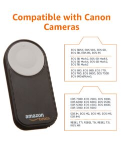 Amazon Basics Wireless Remote Control for Specific Canon Digital SLR Cameras, Black, 0.28" x 1.10" x 3.36" 31 71L8YW hLSL