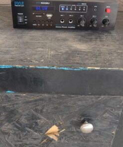 PYLE Wireless Bluetooth Karaoke Amplifier Home Car Bus Tours 300 Watts 2 Channel Digital Home Audio PA Receiver System 2 Microphone Input Control, FM Radio, USB,12 Volt Power Option Pyle PFA600BU 37 71LB5z5kHfL