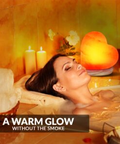 Himalayan Glow 944AC-1 Multicolor, Pink Night Light, Hand Crafted Need Wooden Base, USB Plug & Adapter, Salt Lamp Bulb, 4-5 LBS, Choice Heart Salt Lamp 28 71LBrt25NQL 1