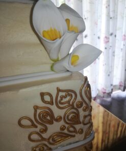 Satin Ice Gold Shimmer Fondant, Vanilla, 1 Pound 1 Pound (Pack of 1) 34 71LCTIiqWgL