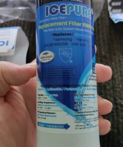 ICEPURE DA29-00020B Samsung Refrigerator Water Filter Replacement for DA29-00020A/B, HAF-CIN/EXP, RF28HFEDBSR, RF263BEAESR, RF263TEAESG, RF28HDEDBSR, HAF-CIN, RF4287HARS,RF4267HARS ,DA97-08006A 3PACK 59 71LDWIhfMKL