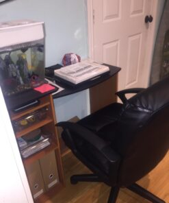 Furinno Econ Multipurpose Computer Writing Desk, Light Cherry/Black With Storage 34 71LExrWFqeL