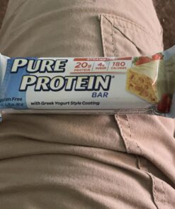 Pure Protein Bars, High Protein, Nutritious Snacks to Support Energy, Low Sugar, Gluten Free, Strawberry Greek Yogurt, 1.76oz, 6 Pack 13 71LF0Q3xIYL