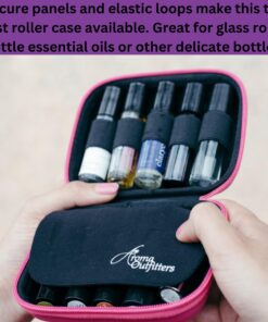 Aroma Outfitters Essential Oil Carrying Case. Premium Storage Protection & Organizer for Roller Bottles. Carry Case Protects up to 10 Roller Balls and Sample Drams - Perfect for Travel (Blue) 10 Bottle Blue 29 71LFDQsa5dL