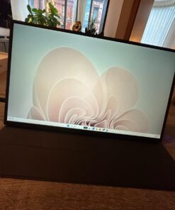 UPERFECT Portable Monitor 18.5 inch 100Hz 100% sRGB 1080P Portable Laptop Monitor w/Smart Cover, VESA & Speakers, Frameless IPS HDR Gaming Monitor USB-C HDMI Travel Second Monitor 18.5-100Hz 30 71LFXk2damL