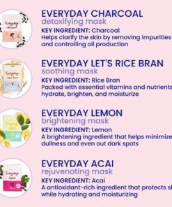 Everyday Hydrating Essence Korean Sheet Masks (8 Pack Bundle) , for All Skin Types, Revitalizing, Purifying, Illuminating, Anti-aging With No Harsh Chemicals and Safe for Sensitive Skin, Set of 8 0.81 Fl Oz (Pack of 8) 18 71LFeTa7mSL