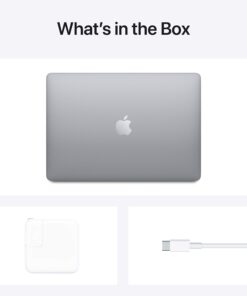 Apple 2020 MacBook Air Laptop M1 Chip, 13” Retina Display, 8GB RAM, 256GB SSD Storage, Backlit Keyboard, FaceTime HD Camera, Touch ID. Works with iPhone/iPad; Space Gray Without AppleCare+ 24 71LG4S9ZB9L