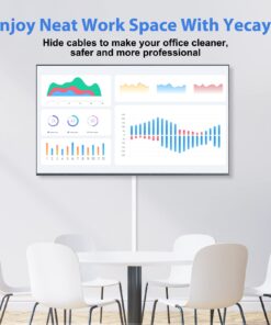 125in Cord Hider/Cover Wall - Yecaye One-Cord Channel Cable Concealer - Easy Install Cable Management System for Max 2 Small Wires, Cable Raceway Home Office, 8X L15.7in W0.59in H0.4in, White 28 71LGStusRcL