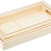Multicraft Imports WS410 5-Piece Paintable Wooden Trays with Handles, 6-5/8 by 13-Inch to 10-1/8 by 16-1/8-Inch Оne Расk 7 71LGXkdnT4S