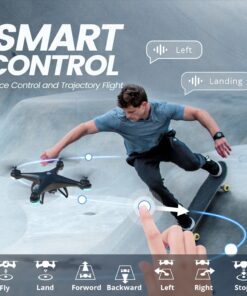 Holy Stone HS110D FPV RC Drone with 1080P HD Camera Live Video 120°Wide-Angle WiFi Quadcopter with Gravity Sensor, Voice & Gesture Control, Altitude Hold, Headless Mode, 3D Flip RTF 2 Batteries 46 71LGxeQOEeL