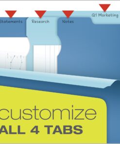 Pendaflex Divide It Up File Folders, Letter Size, Assorted Colors, 12/Pack (10773) Size: 12 per pack 11 71LI5Ujv0DL