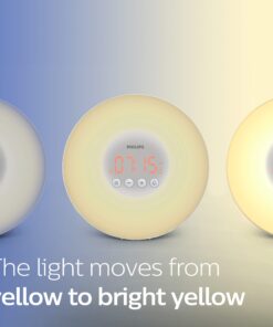 Philips SmartSleep Wake-Up Light Therapy Alarm Clock with Sunrise Simulation, White, HF3500/60 24 71LI5nzuRiL