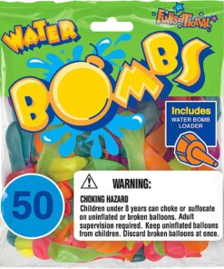 Pioneer Balloons Water Bomb Latex Balloons with Filler Nozzle, 50 CT, Assorted 50-Count 5 71LIDRm2h4L