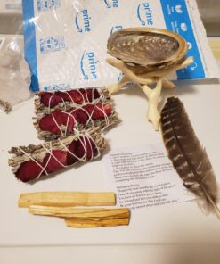 Tomoko White Sage Smudge Kit - 3 White Sage with Rose and Lavender, 2 Palo Santo, Abalone Shell, Wooden Tripod Stand & Feather! Healing, Purifying, Meditating, Incense & Cleansing Super 27 71LIfKLWjRL