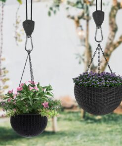 iPower GLROPE 1-Pair 1/8 Inch 8-Feet Long Heavy Duty Adjustable Rope Clip Hanger (150lbs Weight Capacity) Reinforced Metal Internal Gears, 1 Pack, Black 1 Pair 15 71LIijRK1wL