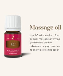 Young Living R.C. Essential Oil 5ml - Invigorating Blend with Eucalyptus, Myrtle, and Pine - 100% Pure, Therapeutic-Grade Essential Oils for Diffusion or Topical Use R.C. 0.17 Fl Oz (Pack of 1) 11 71LIlWjxWxL