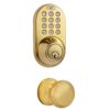 MiLocks TFK-02P Digital Deadbolt Door Lock and Passage Knob Combo with Keyless Entry via Keypad Code for Exterior Doors, Polished Brass 5 71LJ8NdX3jL