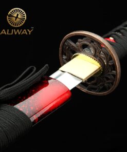 Auway 40" Orchid Tsuba Fully Handmade High Carbon Steel Full Tang Blade Real Japanese Katana Samurai Swords 17 71LJlbD4kXL