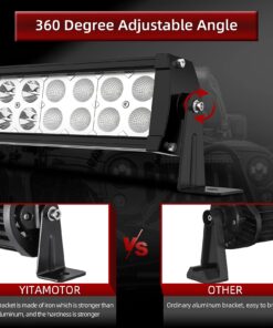 YITAMOTOR LED Light Bar 2pcs 24 inches Light Bar Spot Flood Combo Off Road Driving Lights with 2pcs Wiring Harness Compatible for Jeep, Pickup, ATV, Truck, 4x4, 4WD, Trailer, UTV, Boat, 120W LED Bar 2pcs 24in light bar+wiring harness 13 71LK 7u6lGL