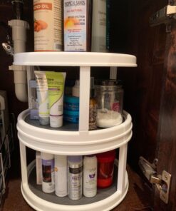 Copco Non-Skid Turntable, 2-Tier, 12-Inch, White/Gray 32 71LK tPylQL