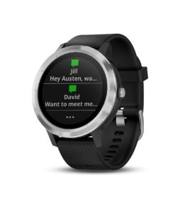 Garmin 010-01769-01 Vivoactive 3, GPS Smartwatch with Contactless Payments and Built-In Sports Apps, Black with Silver Hardware 38 71LK1i4ClDL