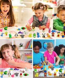 ROSYKIDZ 60PCS Animal Pencil Erasers Bulk for Kids, Take Apart Erasers Toys Desk Pet for Party Favors, Classroom Gifts for Students School Supplies Gift, Easter Basket Stuffers (Random) 60 27 71LK71FIa8L