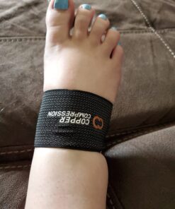 Copper Compression Copper Arch Support - 2 Plantar Fasciitis Braces/Sleeves. Foot Care, Heel Spurs, Feet Pain Relief, Flat & Fallen Arches, High Arch black 45 71LKBKD1S7L 2