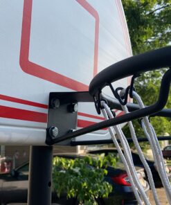 Best Choice Products Kids Height-Adjustable Basketball Hoop, Portable Backboard System w/ 2 Wheels, Fillable Base, Weather-Resistant, Nylon Net, Adjusts from 70.5in to 82.3in - White 31 71LKMmotP4L