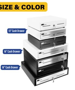 HK SYSTEMS 16" Heavy Duty Black Manual Push Open Cash Drawer with 5Bill/5Coin Stainless Steel 2. 16" PUSH OPEN(Manual) Family 1. 16" Push Black 18 71LLLdmtD4L