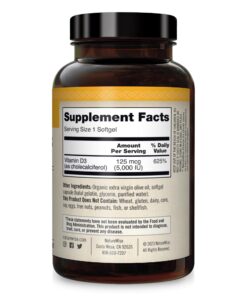 NatureWise Vitamin D3 5000iu (125 mcg) 1 Year Supply for Healthy Muscle Function, and Immune Support, Non-GMO, Gluten Free in Cold-Pressed Olive Oil, Packaging Vary ( Mini Softgel), 360 Count 360 Count (Pack of 1) 19 71LLZ7TNbdL