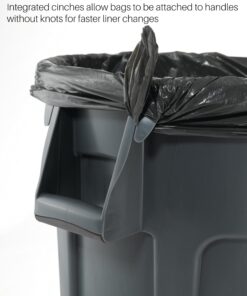 Rubbermaid Commercial Products BRUTE Heavy-Duty Trash/Garbage Can, 32-Gallon, Gray, Waste Container Home/Garage/Bathroom/Outdoor/Driveway 1 Pack 18 71LLo5l8ohL 1