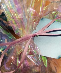 100 Pack Iridescent Holographic Cellophane Party Favor Treat Bags with 5 Colors Twist Ties Good for Themed Celebrations Baby Showers Weddings Girls Birthday Party Supplies (5" x 7") 5x7 Inch (Pack of 100) 29 71LLqZ5tvgL